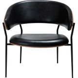 Dan Form Crib Vintage Zwart / Walnoot Loungestoel