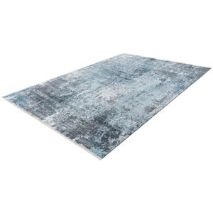 Lalee Medellin Vloerkleed 80 x 150 cm Zilver / Blauw