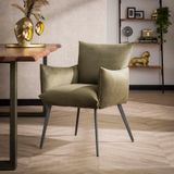 Davidi Design Lobby Groen Velvet Eetkamerfauteuil