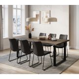 Caso Furniture Eydis Gerookt Eiken Eettafel 200 cm