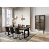 Caso Furniture Eydis Gerookt Eiken Eettafel 200 cm