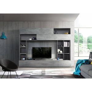 Benvenuto Design Pratiko TV wandmeubel Oxid Grijs/Beton