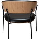 Dan Form Crib Vintage Zwart / Eiken Loungestoel