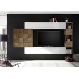 Benvenuto Design Bex TV-wandmeubel 25 Wit / Walnoot