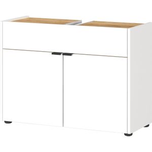 Germania Forano Wit / Eiken Wastafelonderkast 80 cm