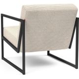 Innovation Living Vikko Ivory Corduroy Loungestoel met Armleuning