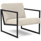 Innovation Living Vikko Ivory Corduroy Loungestoel met Armleuning