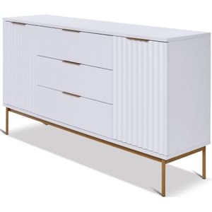 Jahnke Moebel Carve Wit / Goud Dressoir 2-Deuren 3-Lades