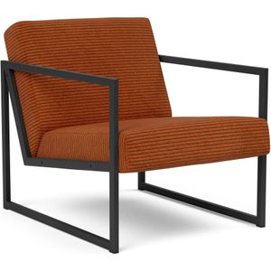 Innovation Living Vikko Oranje Corduroy Loungestoel met Armleuning