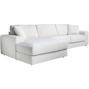 Richmond Interiors Santos 3 zits + Lounge Links Hoekbank Boucle Wit