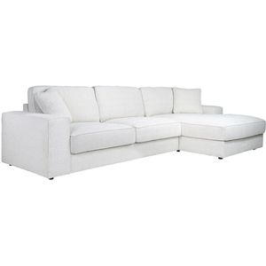 Richmond Interiors Santos 2,5-zits + Lounge Rechts Hoekbank Boucle Wit