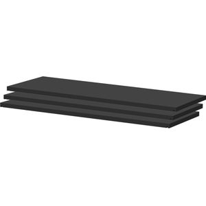 Tenzo Dakota Wandkast Planken Zwart 3-Stuks