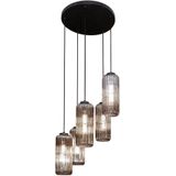 Davidi Design Rib Smoke Hanglamp 5L Getrapt Cilinder