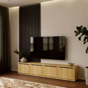 Artego Design Hugo 203 cm TV Ladekast Staand Trendy Eiken