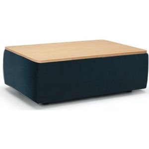 Sits Cleo Voetstoel/Hocker met Opbergruimte Blauw