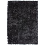 Twist - Handgemaakt - Hoogpolig - Vloerkleed – Vloer kleed - Tapijt – Karpet -  80x150 - Antraciet wit