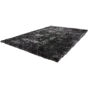 Twist - Handgemaakt - Hoogpolig - Vloerkleed – Vloer kleed - Tapijt – Karpet -  80x150 - Antraciet wit