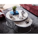 Sky Style Cherie Salontafel Set Wit/Zilver