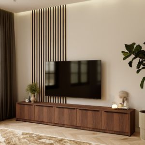 Artego Design Hugo 253 cm TV Ladekast Staand Trentino Walnoot