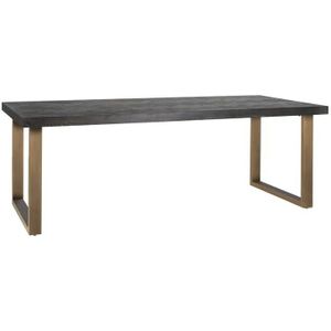 Richmond Interiors Blackbone 180 cm Eettafel Geborsteld Goud