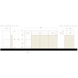 Benvenuto Design Hamburg Dressoir 3 deurs Wit / Eiken