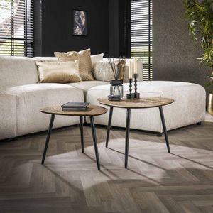 Davidi Design Chezelle Driehoekig Salontafel Set van 2 Brons