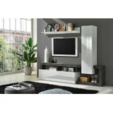 Benvenuto Design Hamburg TV-wandmeubel Set 2 Wit / Oxid