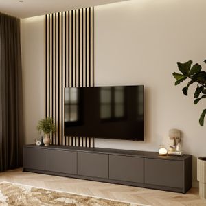 Artego Design Hugo 253 cm TV Ladekast Staand Turin Grafiet