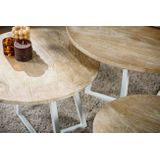 Lions Design Astor Ronde Salontafel Set van 3 Naturel