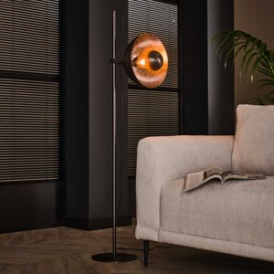 Davidi Design Adjust Zwart Nikkel Vloerlamp met Reflectorkap