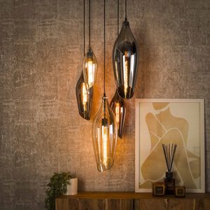 Davidi Design Cocoon Mix Glazen Hanglamp 5L Getrapt