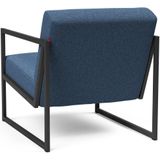 Innovation Living Vikko Blauw Bouclé Loungestoel met Armleuning