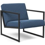 Innovation Living Vikko Blauw Bouclé Loungestoel met Armleuning