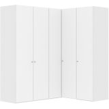 Jutzler Premium Wit 90° Hoek Kledingkast 5 Deurs