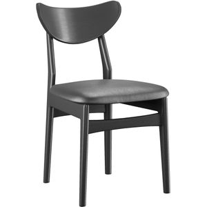 Caso Furniture Esther Eetkamerstoel Zwart Eiken/Leder