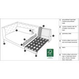 Sits Valentin 3-zits Bank Grijs / Bruin