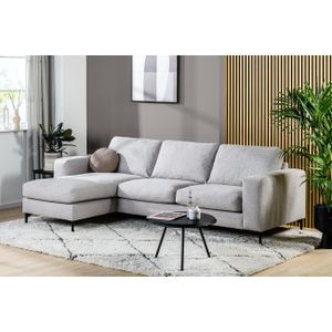 Lions Design Valente Grijs 3-zits Bank + Chaise Longue Rechts/Links