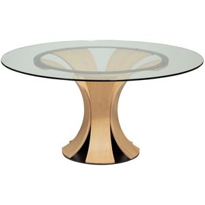 Dan Form Epic Ronde Eettafel Glas / Blank Eiken