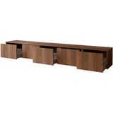 Artego Design Hugo 253 cm TV Wandmeubel Trentino Walnoot