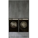 Artego Design Wasmachine & Droger Delta Leigrijs Kast 2K