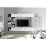 Benvenuto Design Bex TV-wandmeubel 5 Wit / Beton