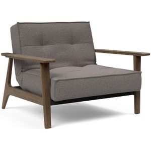 Innovation Living Splitback Fauteuil Grijs / Gerookt Eiken