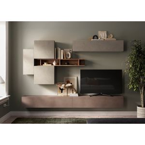 Benvenuto Design Infinity 2.0 Brons/Argilla/Eiken TV Meubel Set 44