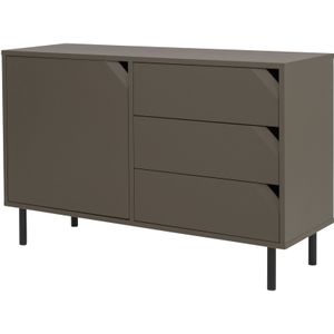 Tenzo Corner Dressoir 1-Deur 3-Lades Donker Taupe