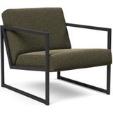 Innovation Living Vikko Bos Groen Bouclé Loungestoel met Armleuning