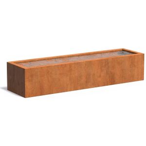 Cortenstaal vijverbak 300x80x60cm.