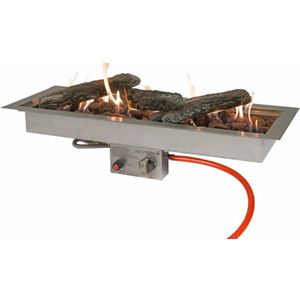 Easy Fires inbouwbrander rechthoek 76x26x16,5cm.