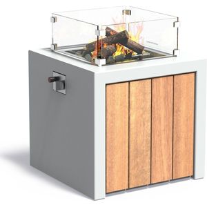 Vuurtafel Forno Brann aluminium 63x63x60cm.