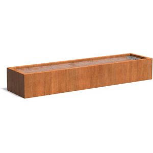 Cortenstaal vijverbak 400x100x60cm.