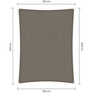 Sunfighter Waterproof Rechthoek taupe 3,5x5m.